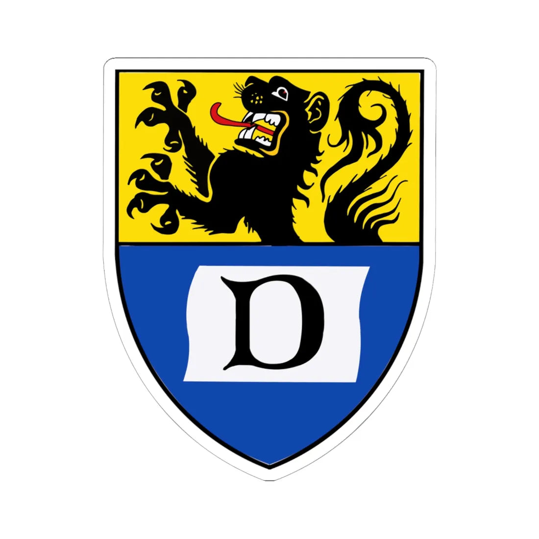 DEU Kreis Düren COA (Germany) (Coat of Arms) STICKER Vinyl Kiss-Cut Decal 6 Inch White - The Sticker Space
