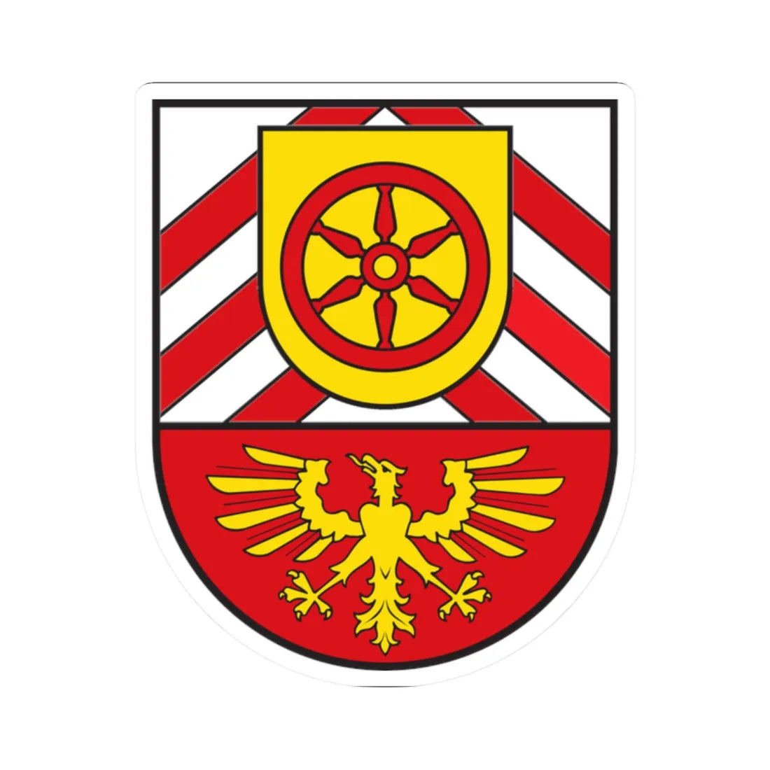 DEU Kreis Gütersloh COA (Germany) (Coat of Arms) STICKER Vinyl Kiss-Cut Decal 2 Inch White - The Sticker Space