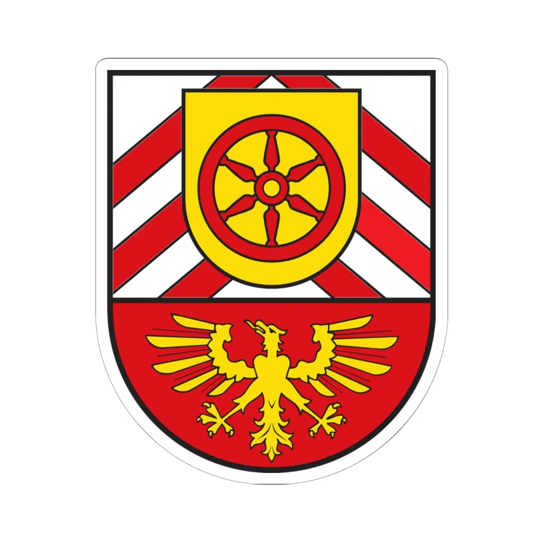 DEU Kreis Gütersloh COA (Germany) (Coat of Arms) STICKER Vinyl Kiss-Cut Decal 6 Inch White - The Sticker Space