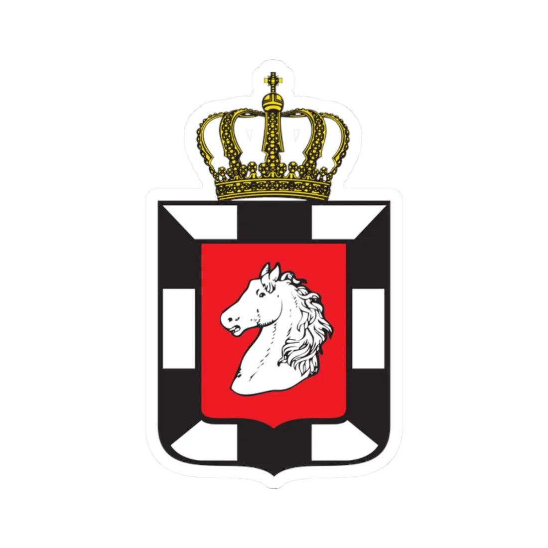 DEU Kreis Herzogtum Lauenburg COA (Germany) (Coat of Arms) STICKER Vinyl Kiss-Cut Decal 2 Inch White - The Sticker Space