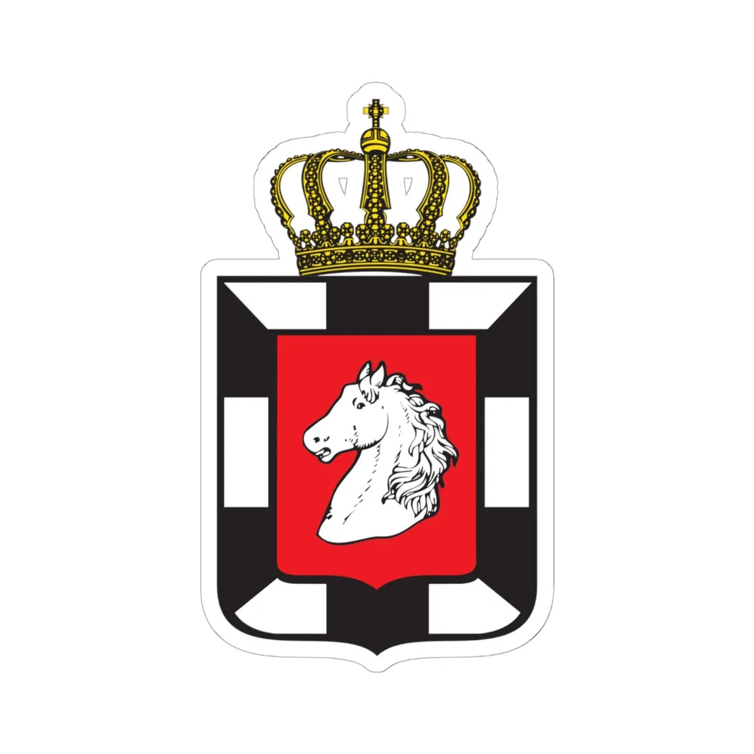 DEU Kreis Herzogtum Lauenburg COA (Germany) (Coat of Arms) STICKER Vinyl Kiss-Cut Decal 6 Inch White - The Sticker Space