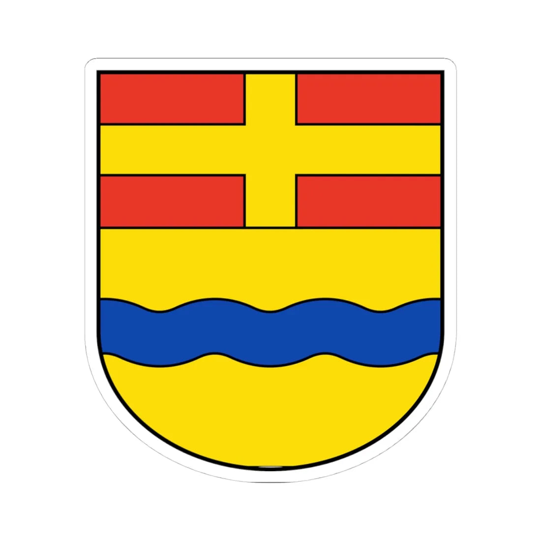 DEU Kreis Höxter 1953 COA (Germany) (Coat of Arms) STICKER Vinyl Kiss-Cut Decal 4 Inch White - The Sticker Space