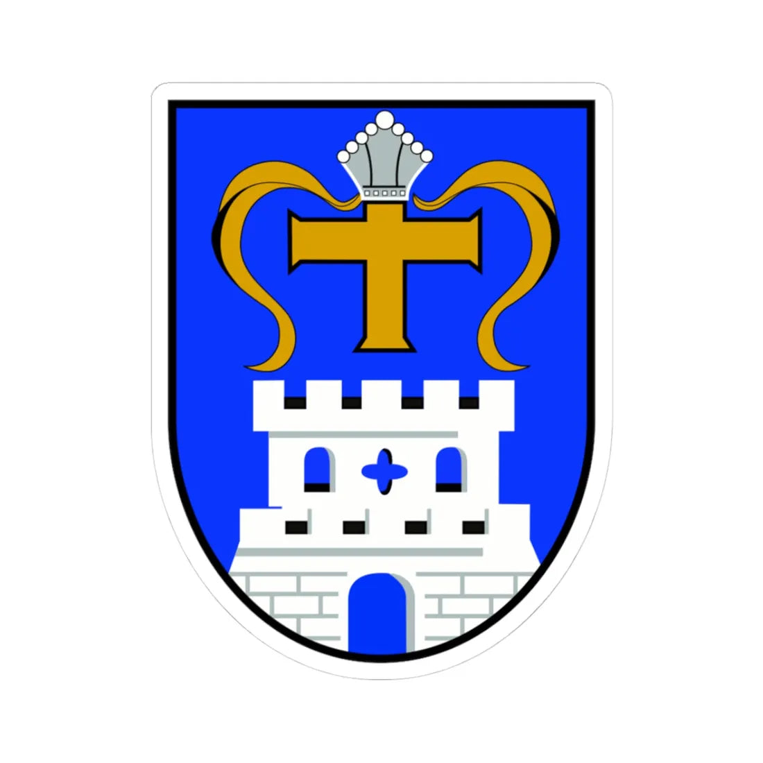 DEU Kreis Ostholstein COA (Germany) (Coat of Arms) STICKER Vinyl Kiss-Cut Decal 3 Inch White - The Sticker Space