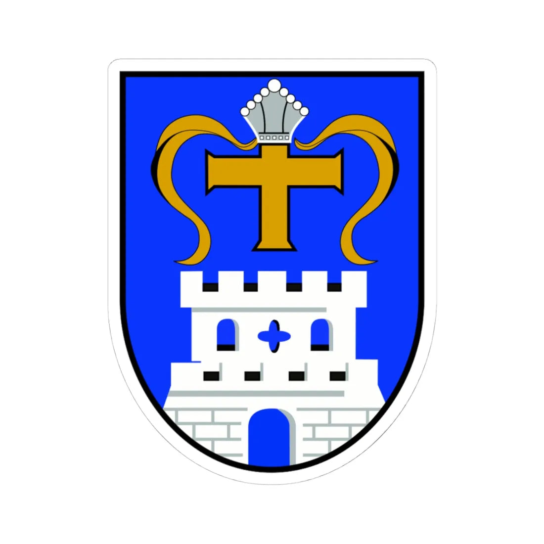 DEU Kreis Ostholstein COA (Germany) (Coat of Arms) STICKER Vinyl Kiss-Cut Decal 4 Inch White - The Sticker Space