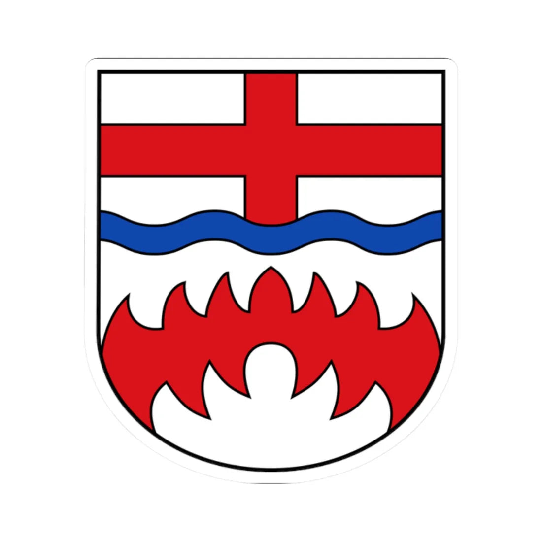 DEU Kreis Paderborn COA (Germany) (Coat of Arms) STICKER Vinyl Kiss-Cut Decal 2 Inch White - The Sticker Space
