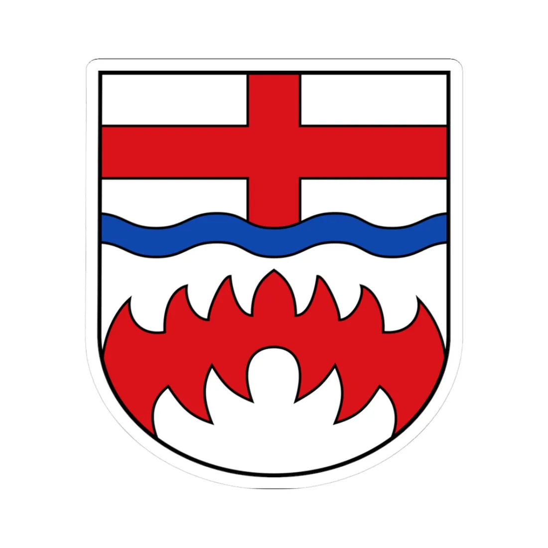 DEU Kreis Paderborn COA (Germany) (Coat of Arms) STICKER Vinyl Kiss-Cut Decal 3 Inch White - The Sticker Space