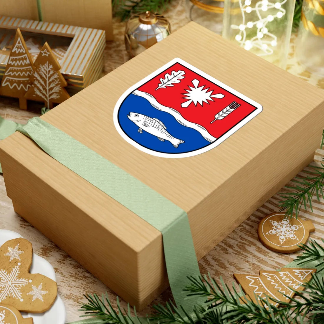 DEU Kreis Plön COA (Germany) (Coat of Arms) STICKER Vinyl Kiss-Cut Decal - The Sticker Space