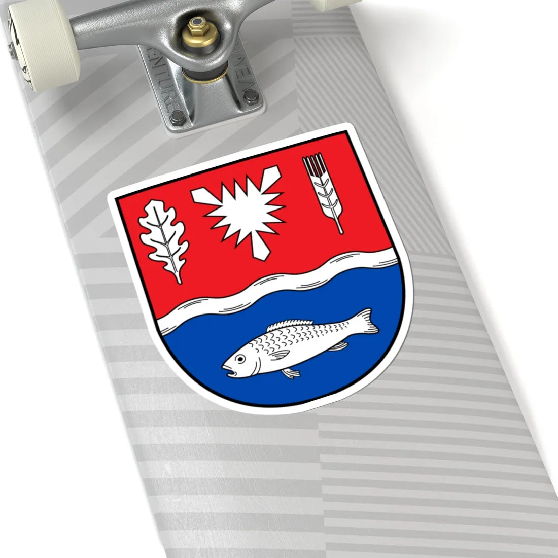 DEU Kreis Plön COA (Germany) (Coat of Arms) STICKER Vinyl Kiss-Cut Decal - The Sticker Space