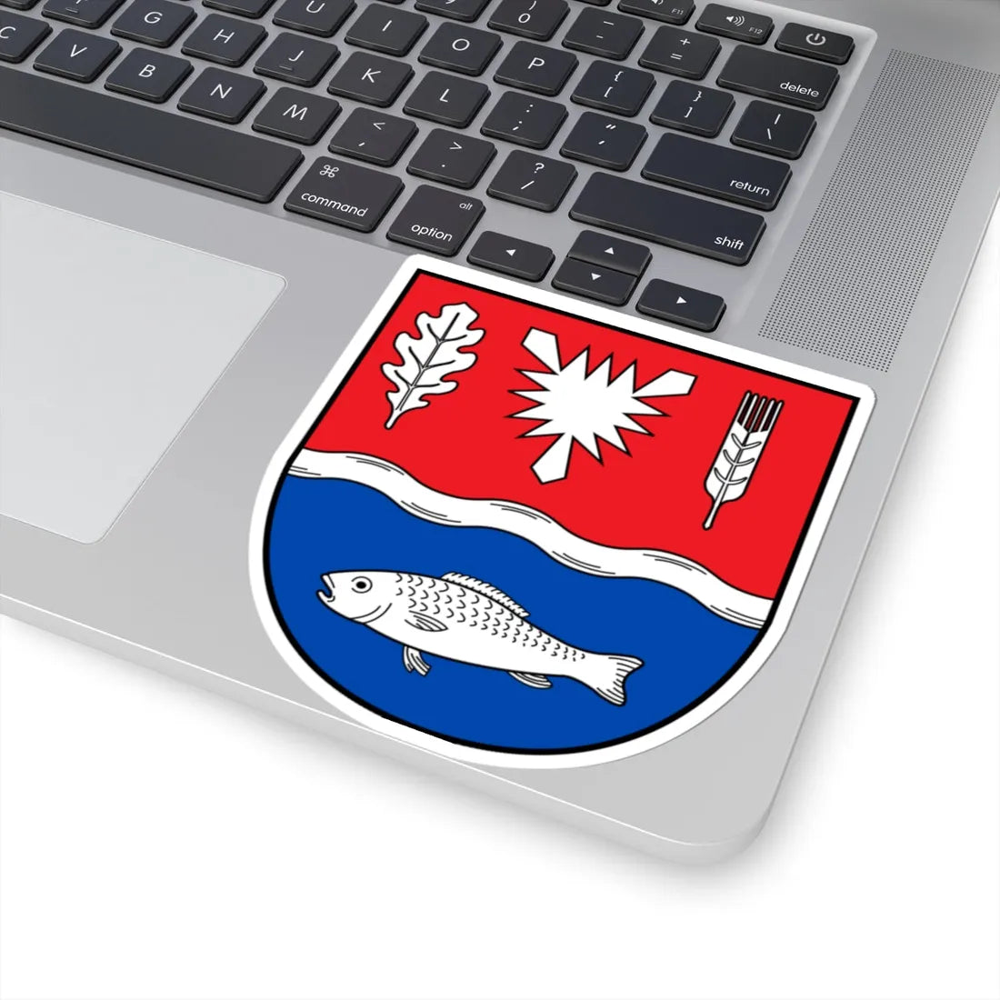 DEU Kreis Plön COA (Germany) (Coat of Arms) STICKER Vinyl Kiss-Cut Decal - The Sticker Space