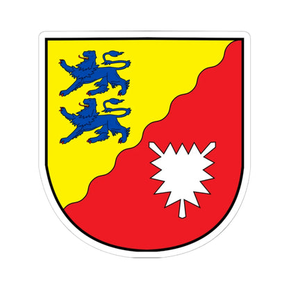 DEU Kreis Rendsburg-Eckernförde COA (Germany) (Coat of Arms) STICKER Vinyl Kiss-Cut Decal 6 Inch White - The Sticker Space