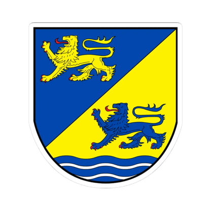 DEU Kreis Schleswig-Flensburg COA (Germany) (Coat of Arms) STICKER Vinyl Kiss-Cut Decal 3 Inch White - The Sticker Space