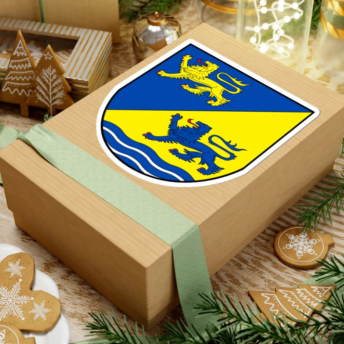 DEU Kreis Schleswig-Flensburg COA (Germany) (Coat of Arms) STICKER Vinyl Kiss-Cut Decal - The Sticker Space