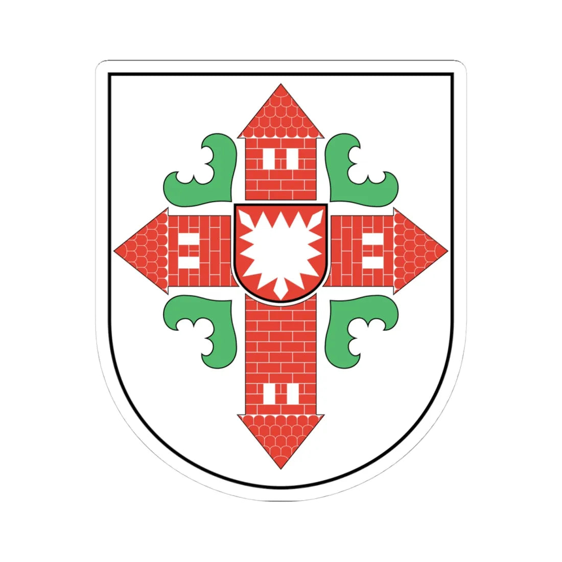 DEU Kreis Segeberg COA (Germany) (Coat of Arms) STICKER Vinyl Kiss-Cut Decal 4 Inch White - The Sticker Space