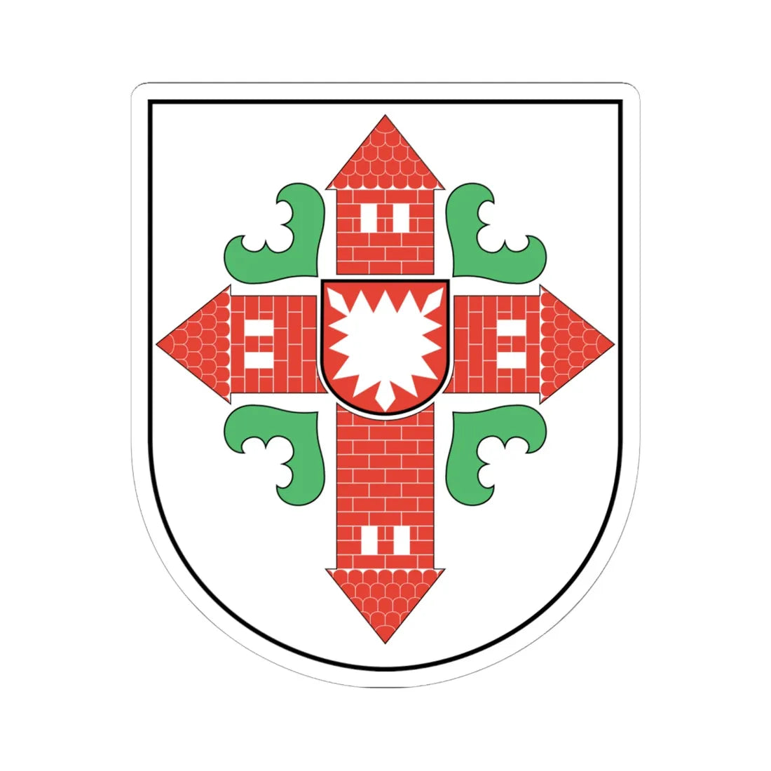 DEU Kreis Segeberg COA (Germany) (Coat of Arms) STICKER Vinyl Kiss-Cut Decal 6 Inch White - The Sticker Space