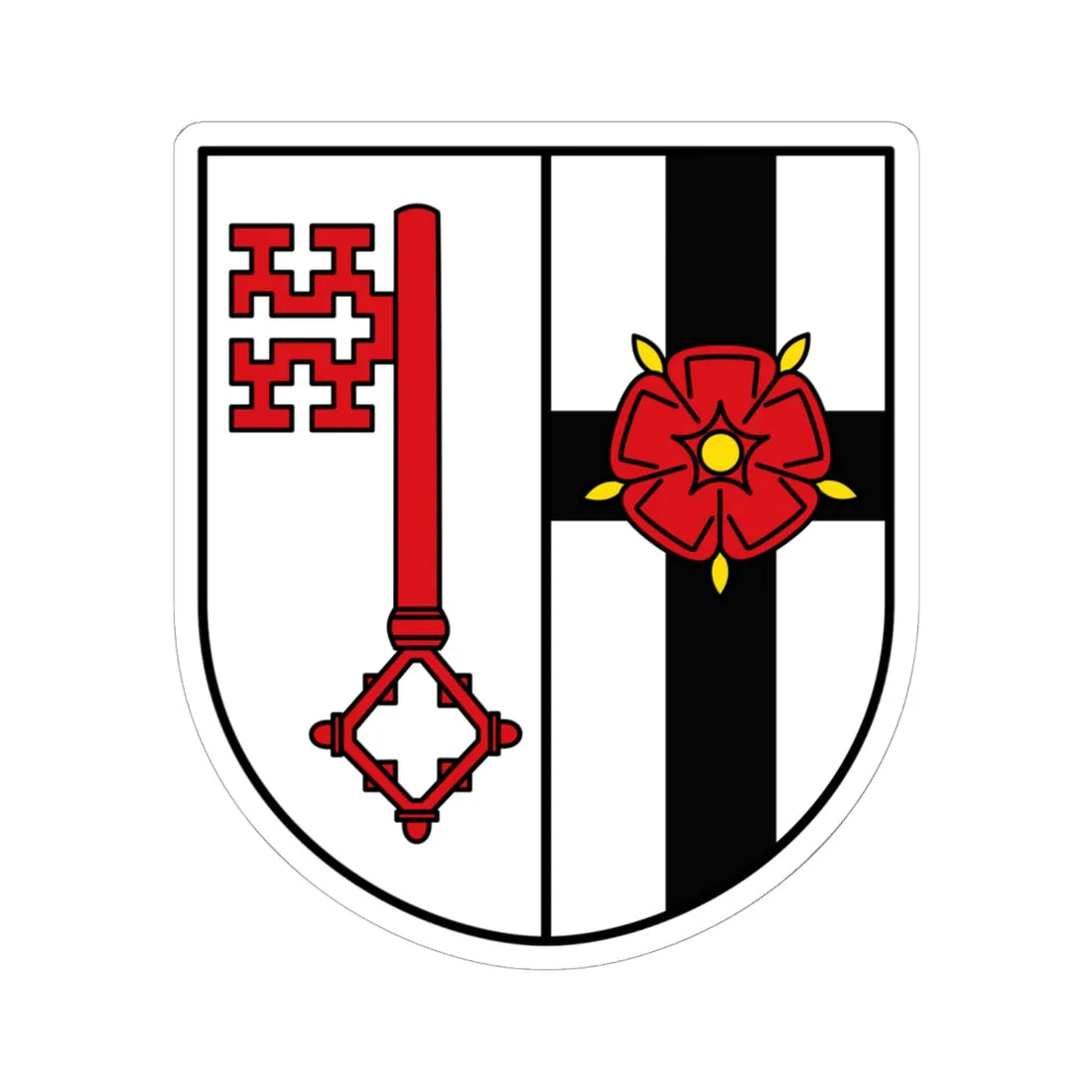 DEU Kreis Soest COA (Germany) (Coat of Arms) STICKER Vinyl Kiss-Cut Decal 6 Inch White - The Sticker Space