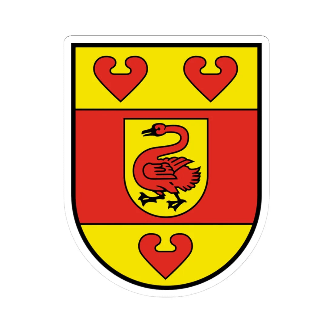 DEU Kreis Steinfurt COA (Germany) (Coat of Arms) STICKER Vinyl Kiss-Cut Decal 3 Inch White - The Sticker Space
