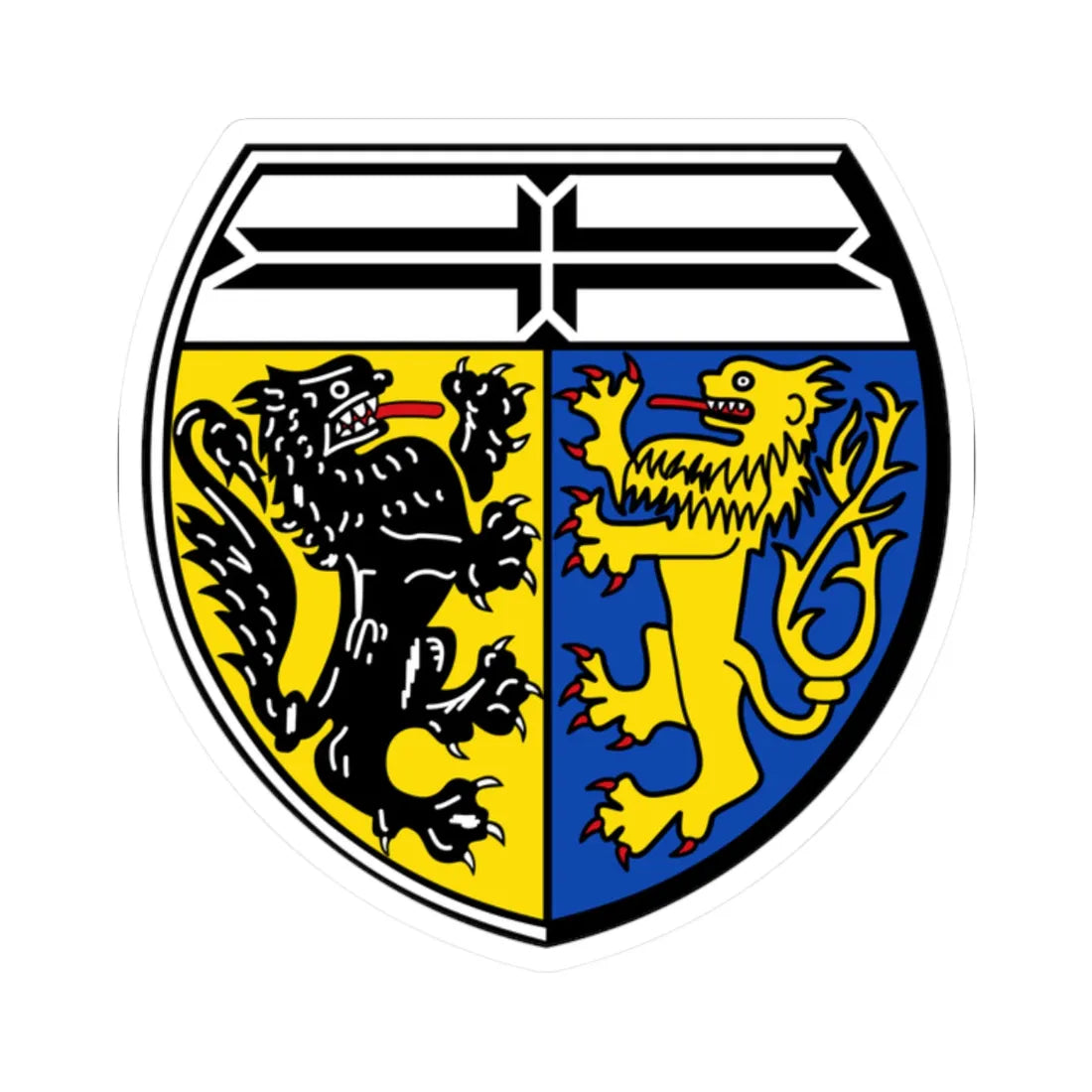 DEU Kreis Viersen COA (Germany) (Coat of Arms) STICKER Vinyl Kiss-Cut Decal 2 Inch White - The Sticker Space