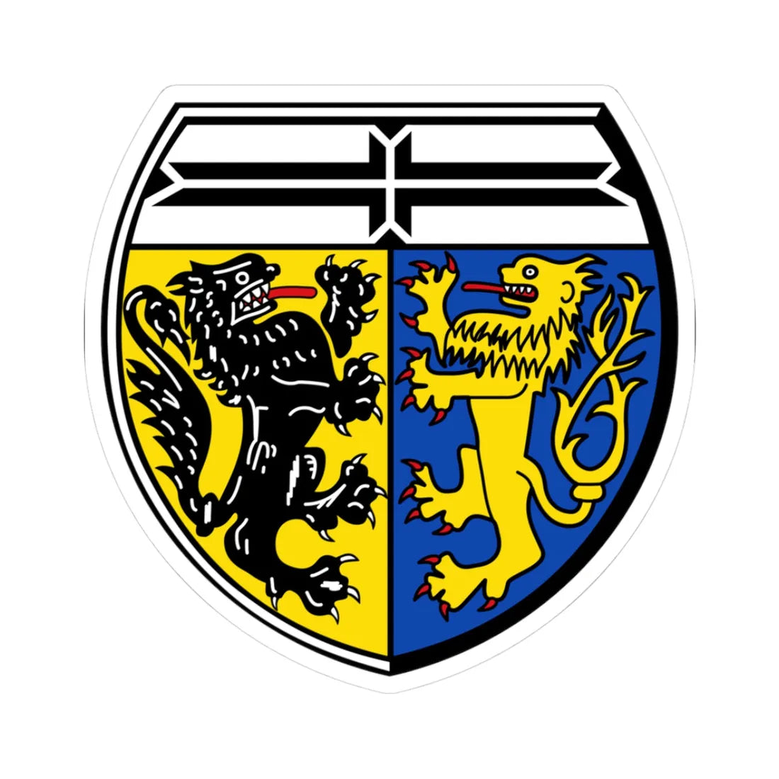 DEU Kreis Viersen COA (Germany) (Coat of Arms) STICKER Vinyl Kiss-Cut Decal 3 Inch White - The Sticker Space