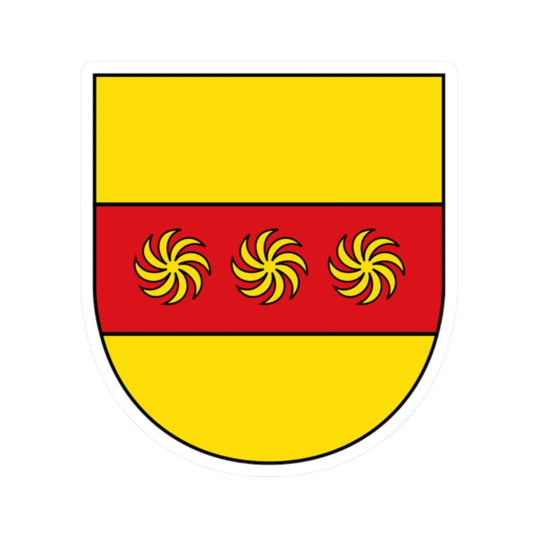 DEU Kreis Warendorf 1938 COA (Germany) (Coat of Arms) STICKER Vinyl Kiss-Cut Decal 2 Inch White - The Sticker Space