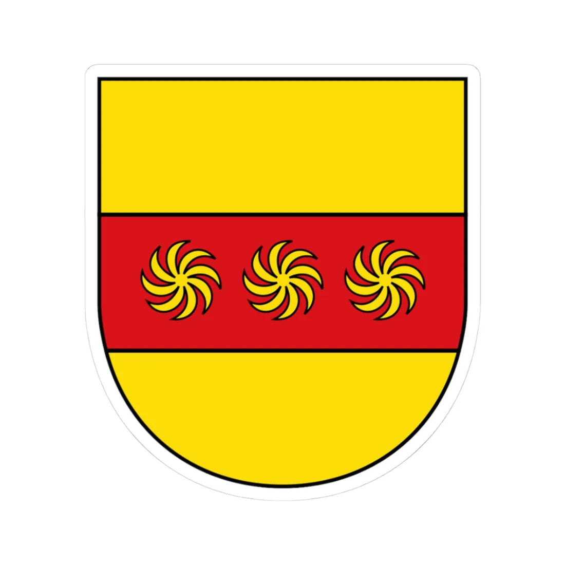 DEU Kreis Warendorf 1938 COA (Germany) (Coat of Arms) STICKER Vinyl Kiss-Cut Decal 3 Inch White - The Sticker Space