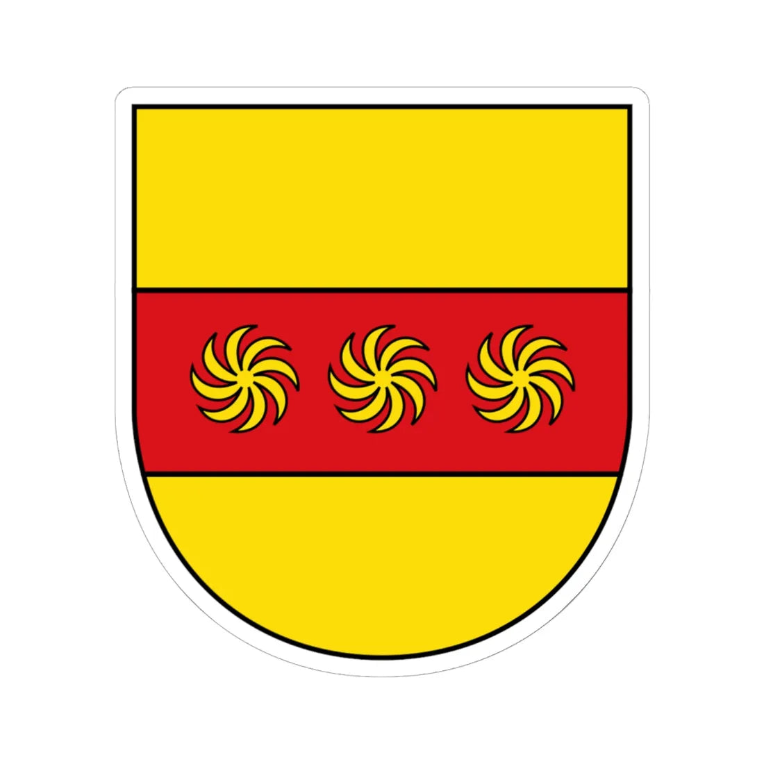 DEU Kreis Warendorf 1938 COA (Germany) (Coat of Arms) STICKER Vinyl Kiss-Cut Decal 6 Inch White - The Sticker Space