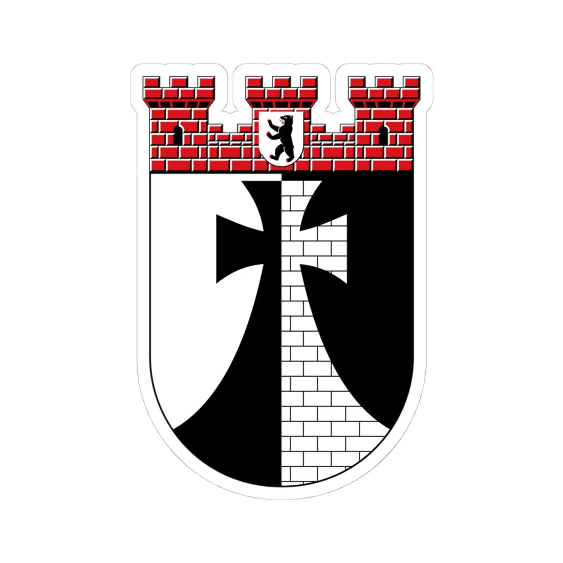 DEU Kreuzberg district COA (Germany) (Coat of Arms) STICKER Vinyl Kiss-Cut Decal - The Sticker Space