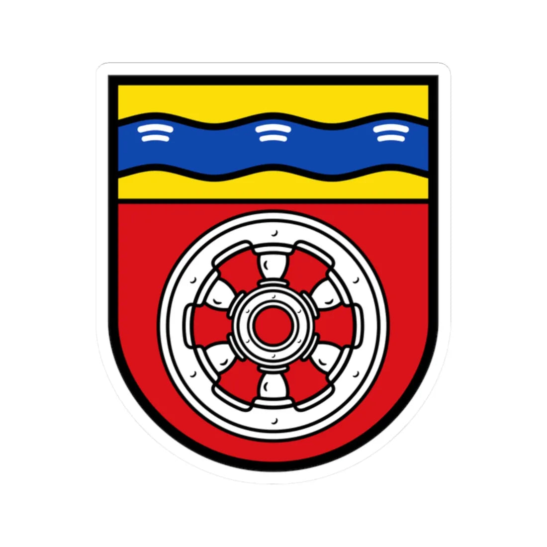 DEU Kriftel COA (Germany) (Coat of Arms) STICKER Vinyl Kiss-Cut Decal 2 Inch White - The Sticker Space