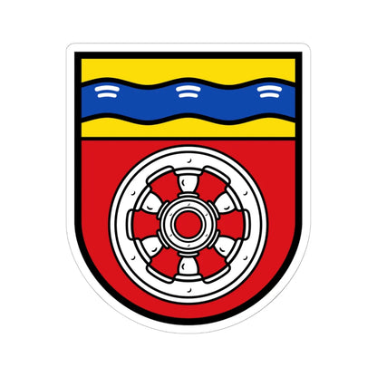 DEU Kriftel COA (Germany) (Coat of Arms) STICKER Vinyl Kiss-Cut Decal 6 Inch White - The Sticker Space