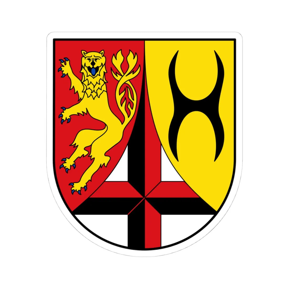 DEU Landkreis Altenkirchen COA (Germany) (Coat of Arms) STICKER Vinyl Kiss-Cut Decal 4 Inch White - The Sticker Space