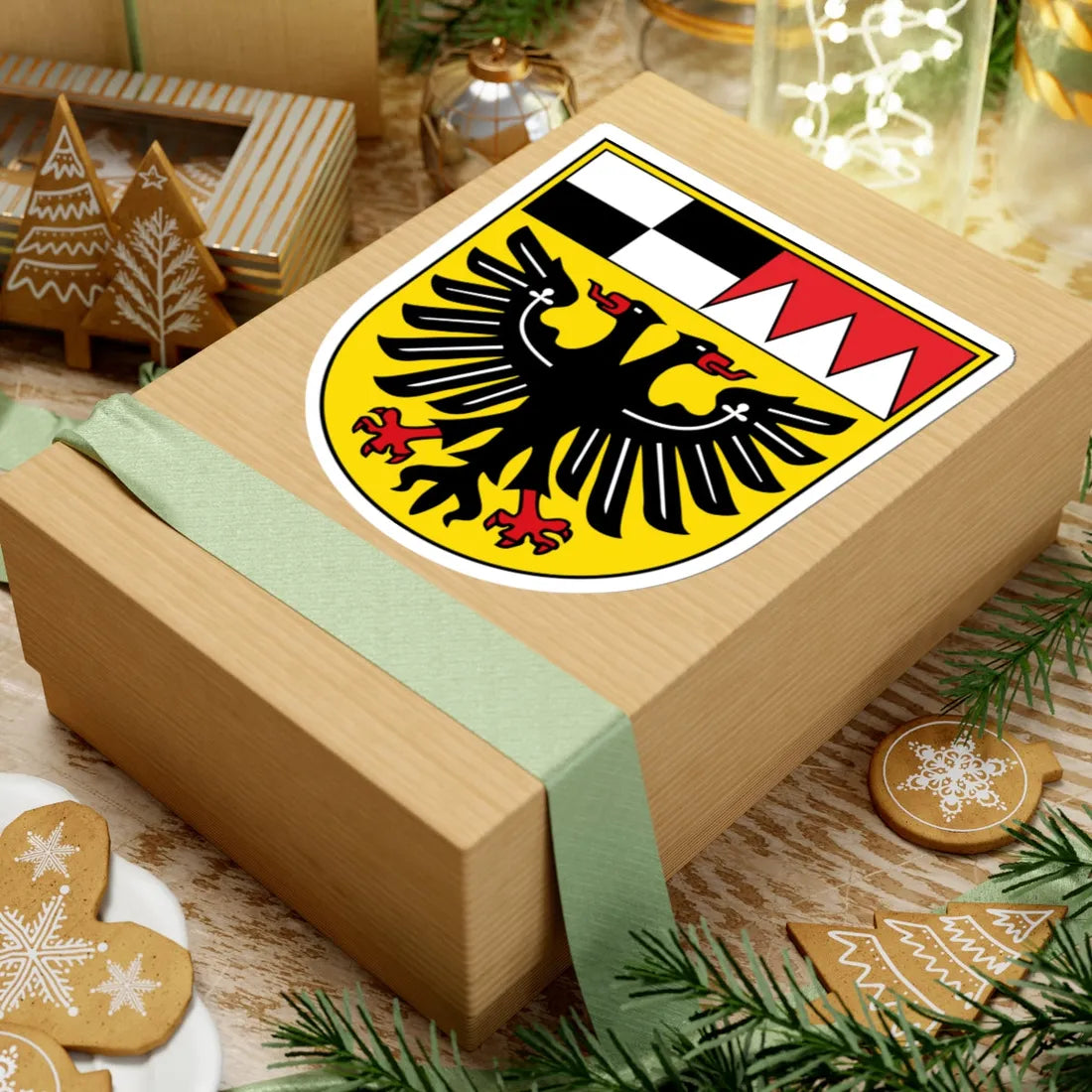 DEU Landkreis Ansbach COA (Germany) (Coat of Arms) STICKER Vinyl Kiss-Cut Decal - The Sticker Space