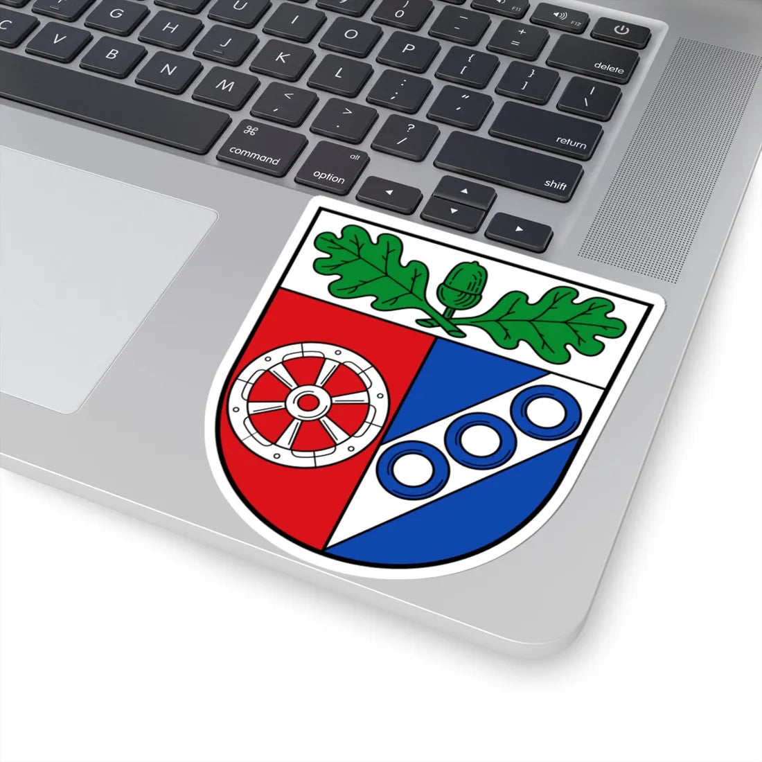 DEU Landkreis Aschaffenburg COA (Germany) (Coat of Arms) STICKER Vinyl Kiss-Cut Decal - The Sticker Space