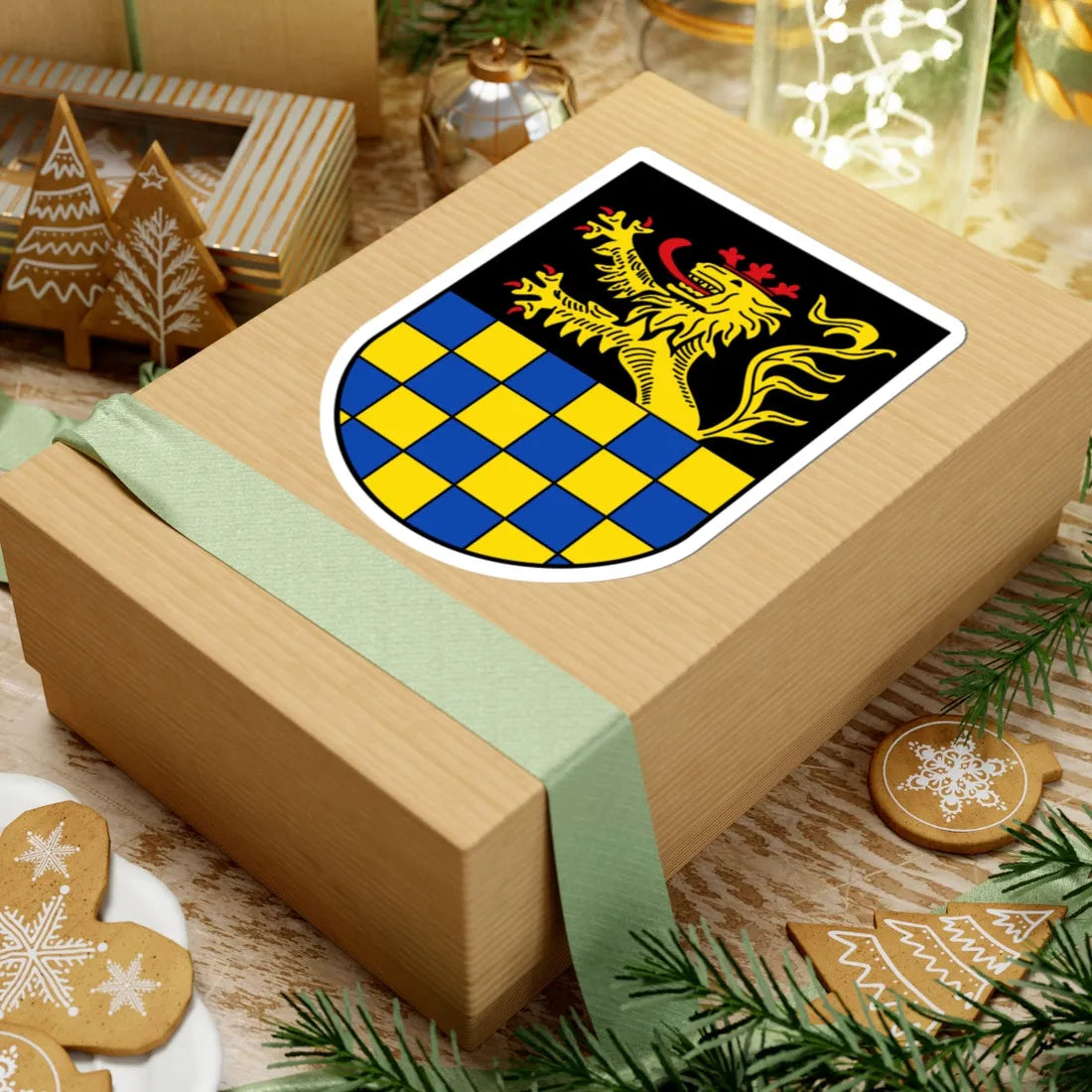 DEU Landkreis Bad Kreuznach COA (Germany) (Coat of Arms) STICKER Vinyl Kiss-Cut Decal - The Sticker Space