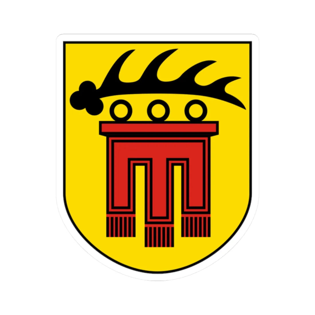 DEU Landkreis Böblingen COA (Germany) (Coat of Arms) STICKER Vinyl Kiss-Cut Decal 2 Inch White - The Sticker Space