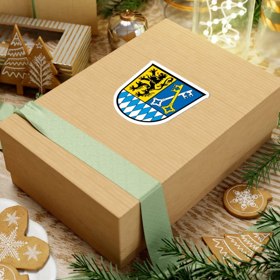 DEU Landkreis Berchtesgadener Land COA (Germany) (Coat of Arms) STICKER Vinyl Kiss-Cut Decal - The Sticker Space