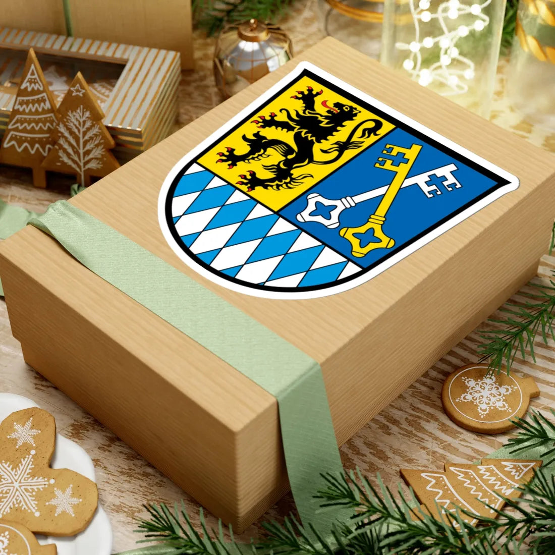 DEU Landkreis Berchtesgadener Land COA (Germany) (Coat of Arms) STICKER Vinyl Kiss-Cut Decal - The Sticker Space