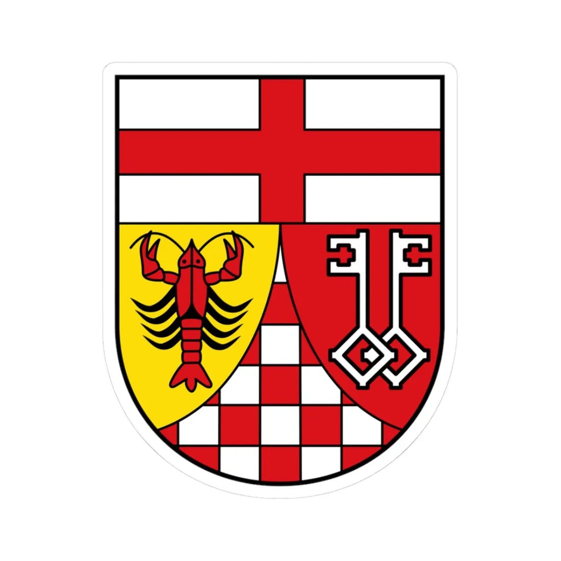 DEU Landkreis Bernkastel-Wittlich COA (Germany) (Coat of Arms) STICKER Vinyl Kiss-Cut Decal 3 Inch White - The Sticker Space