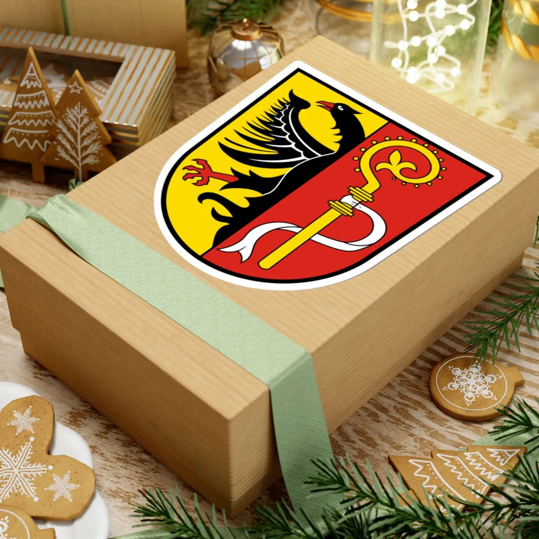 DEU Landkreis Biberach COA (Germany) (Coat of Arms) STICKER Vinyl Kiss-Cut Decal - The Sticker Space