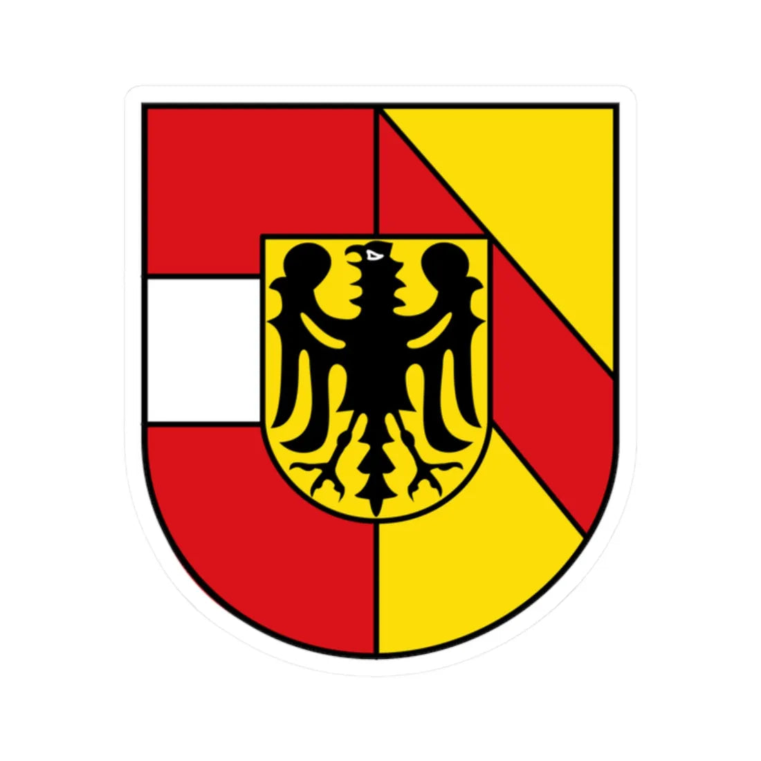 DEU Landkreis Breisgau-Hochschwarzwald COA (Germany) (Coat of Arms) STICKER Vinyl Kiss-Cut Decal 2 Inch White - The Sticker Space
