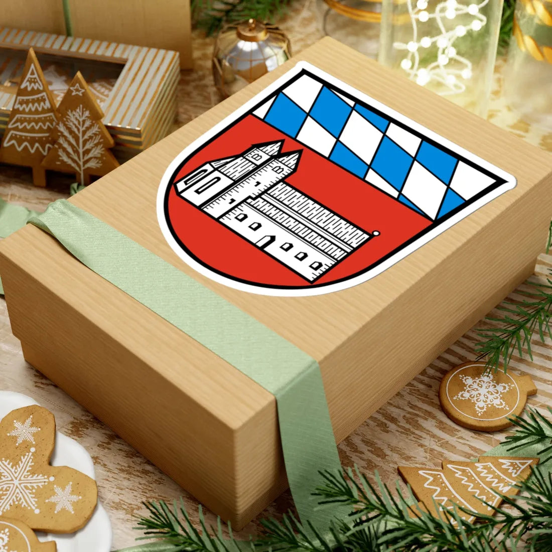 DEU Landkreis Cham COA (Germany) (Coat of Arms) STICKER Vinyl Kiss-Cut Decal - The Sticker Space