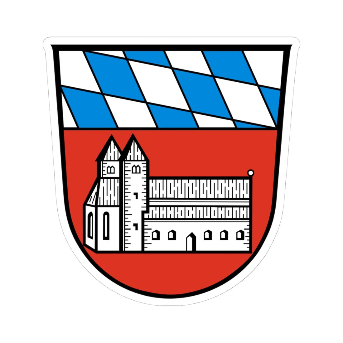 DEU Landkreis Cham COA (Germany) (Coat of Arms) STICKER Vinyl Kiss-Cut Decal - The Sticker Space