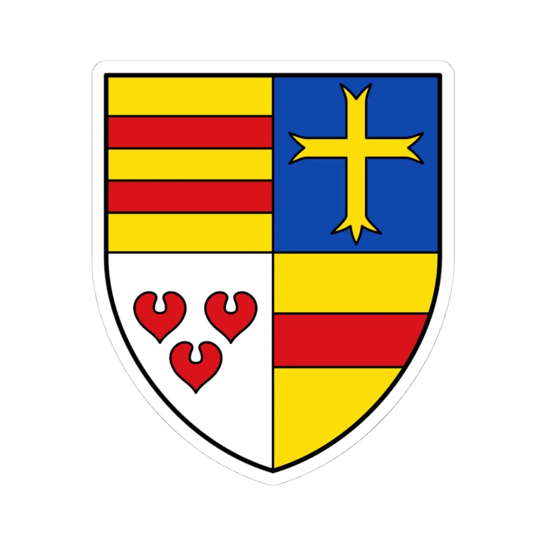 DEU Landkreis Cloppenburg COA (Germany) (Coat of Arms) STICKER Vinyl Kiss-Cut Decal 4 Inch White - The Sticker Space