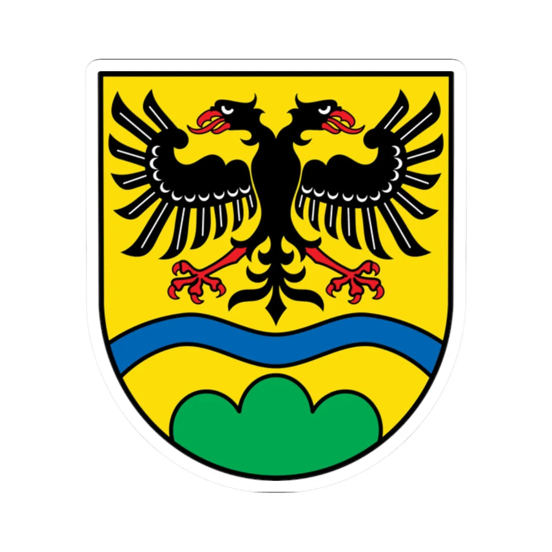 DEU Landkreis Deggendorf COA (Germany) (Coat of Arms) STICKER Vinyl Kiss-Cut Decal 2 Inch White - The Sticker Space