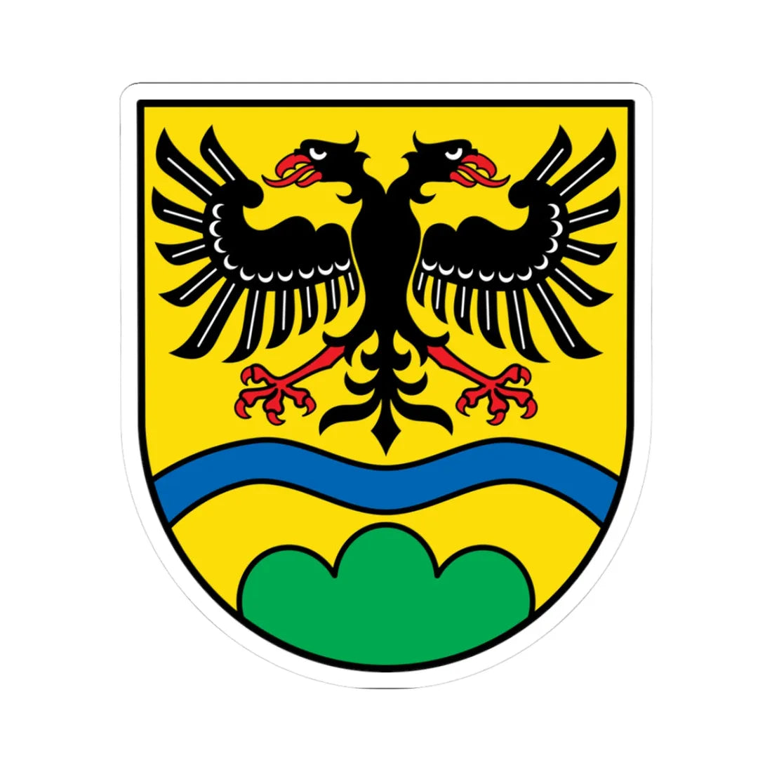 DEU Landkreis Deggendorf COA (Germany) (Coat of Arms) STICKER Vinyl Kiss-Cut Decal 3 Inch White - The Sticker Space