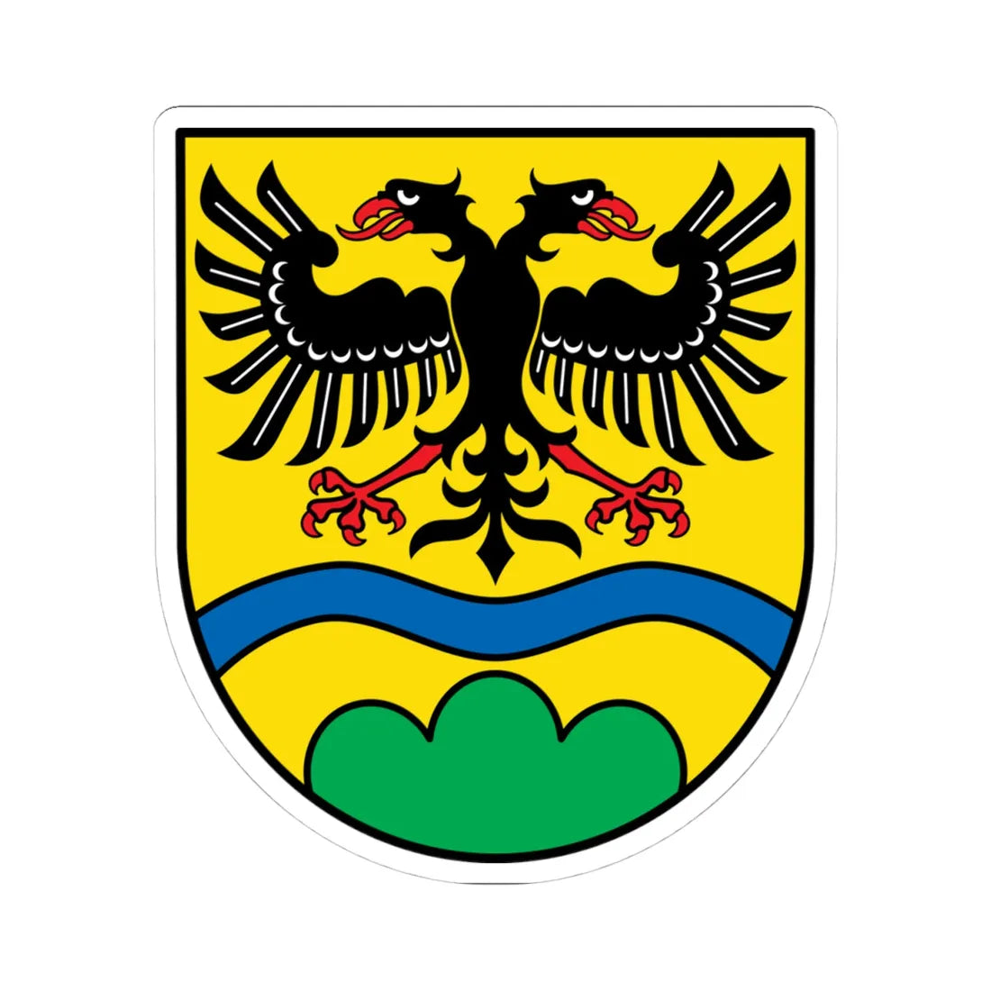DEU Landkreis Deggendorf COA (Germany) (Coat of Arms) STICKER Vinyl Kiss-Cut Decal 4 Inch White - The Sticker Space