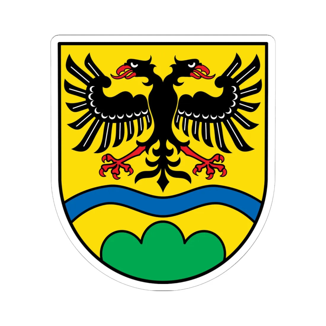 DEU Landkreis Deggendorf COA (Germany) (Coat of Arms) STICKER Vinyl Kiss-Cut Decal 6 Inch White - The Sticker Space