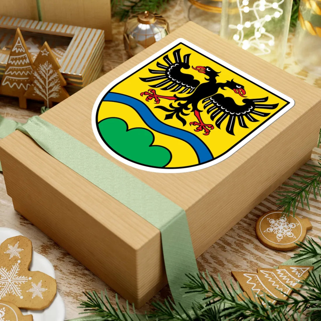 DEU Landkreis Deggendorf COA (Germany) (Coat of Arms) STICKER Vinyl Kiss-Cut Decal - The Sticker Space