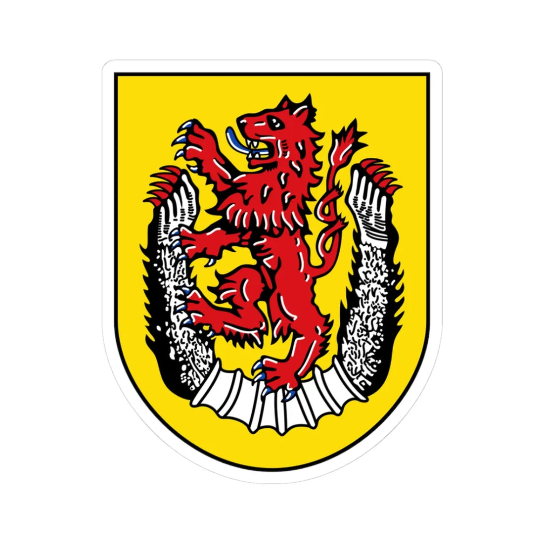 DEU Landkreis Diepholz COA (Germany) (Coat of Arms) STICKER Vinyl Kiss-Cut Decal 3 Inch White - The Sticker Space