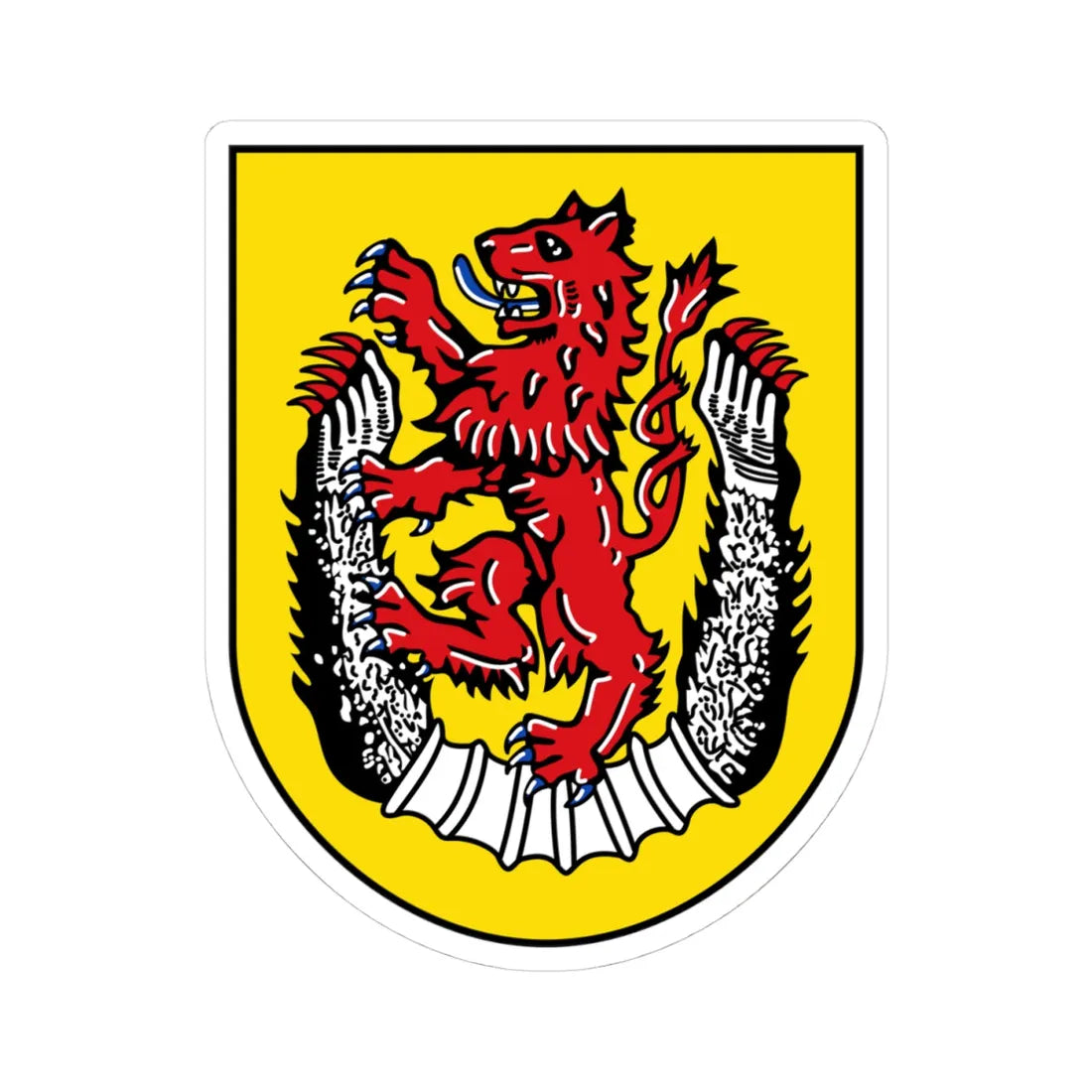 DEU Landkreis Diepholz COA (Germany) (Coat of Arms) STICKER Vinyl Kiss-Cut Decal 4 Inch White - The Sticker Space