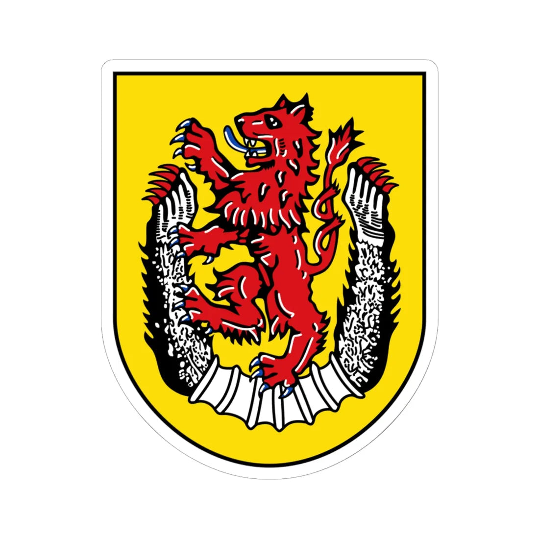 DEU Landkreis Diepholz COA (Germany) (Coat of Arms) STICKER Vinyl Kiss-Cut Decal 6 Inch White - The Sticker Space