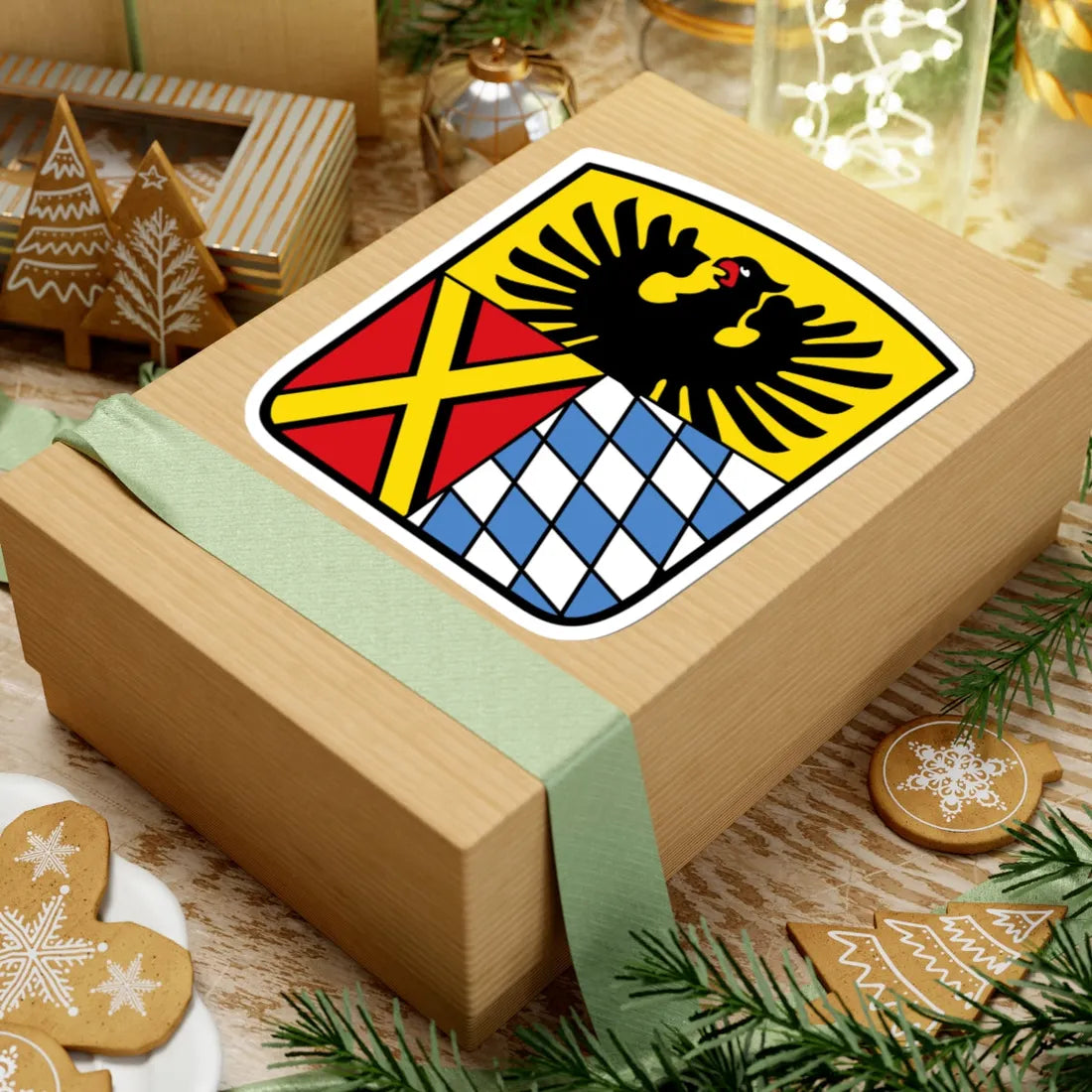 DEU Landkreis Donau-Ries COA (Germany) (Coat of Arms) STICKER Vinyl Kiss-Cut Decal - The Sticker Space
